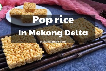 Pop rice in Mekong delta